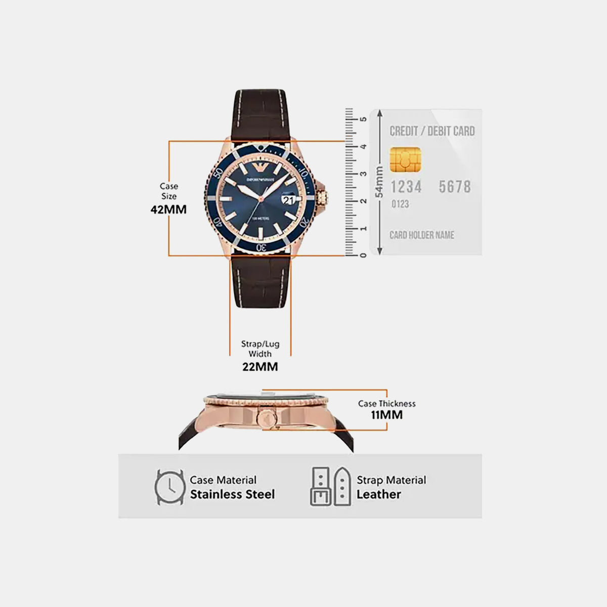 Sea Explorer Men Quartz Blue Dial Analog Leather Watch AR11556