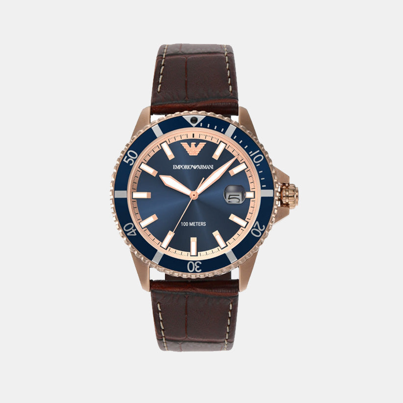 Emporio Armani Round Blue Analog watch