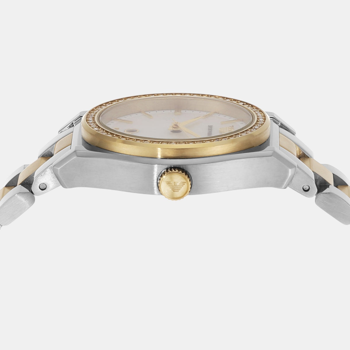 Women Quartz Mother Of Pearl Dial Analog Stainless Steel Watch AR11559