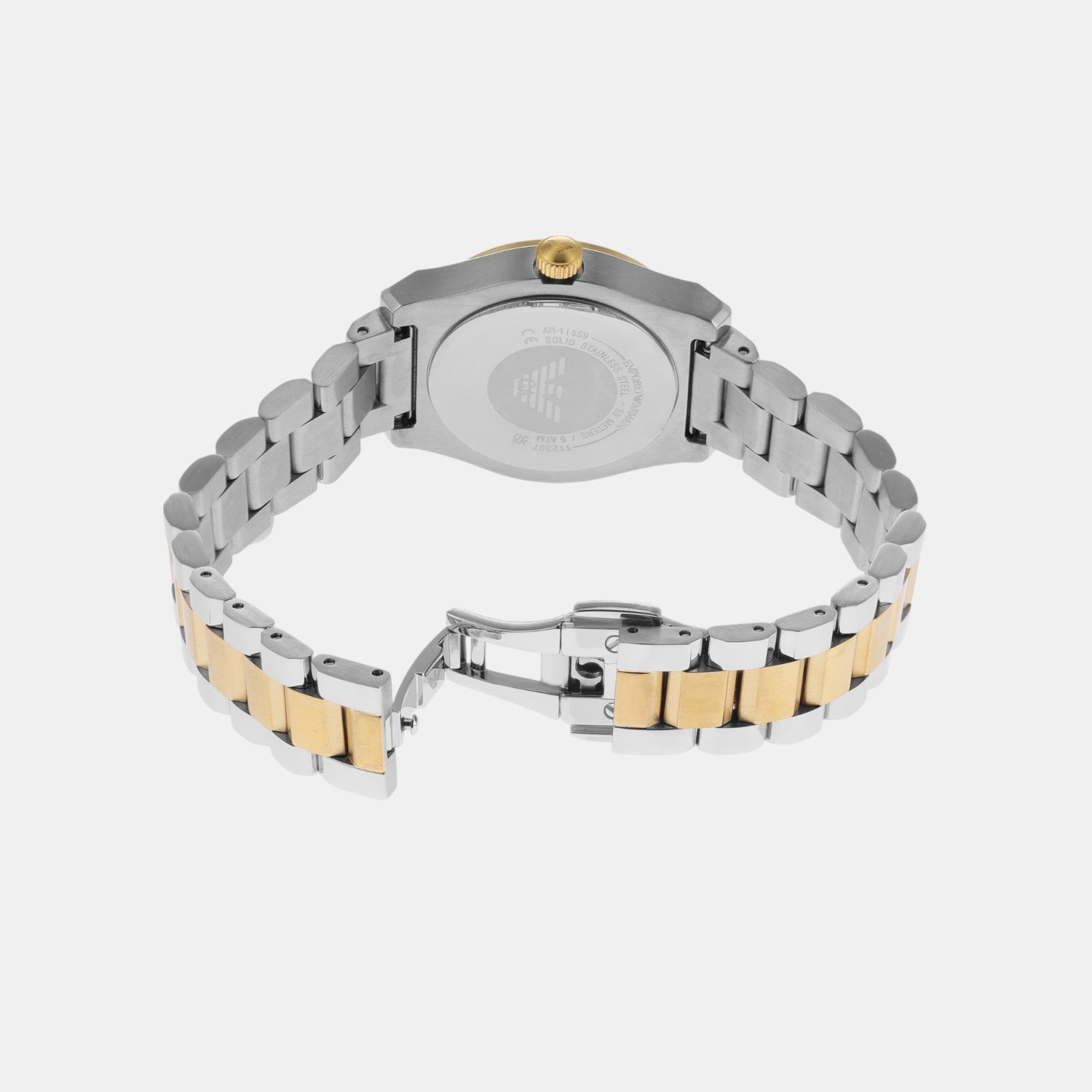 Women Quartz Mother Of Pearl Dial Analog Stainless Steel Watch AR11559