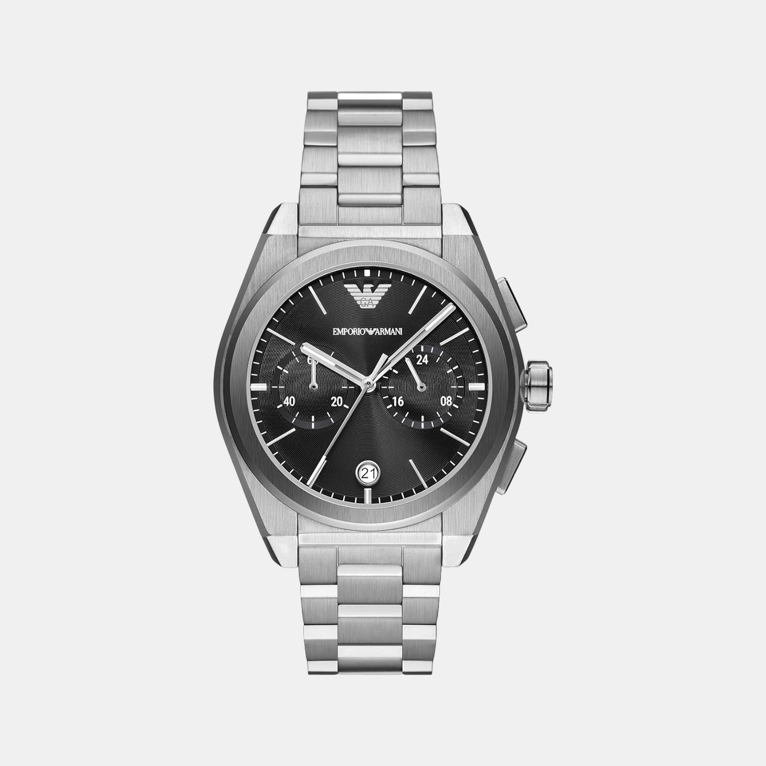 Federico Men Quartz Black Dial Chronograph Stainless Steel Watch AR11560