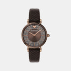 Women Quartz Brown Dial Analog Leather Watch AR11565