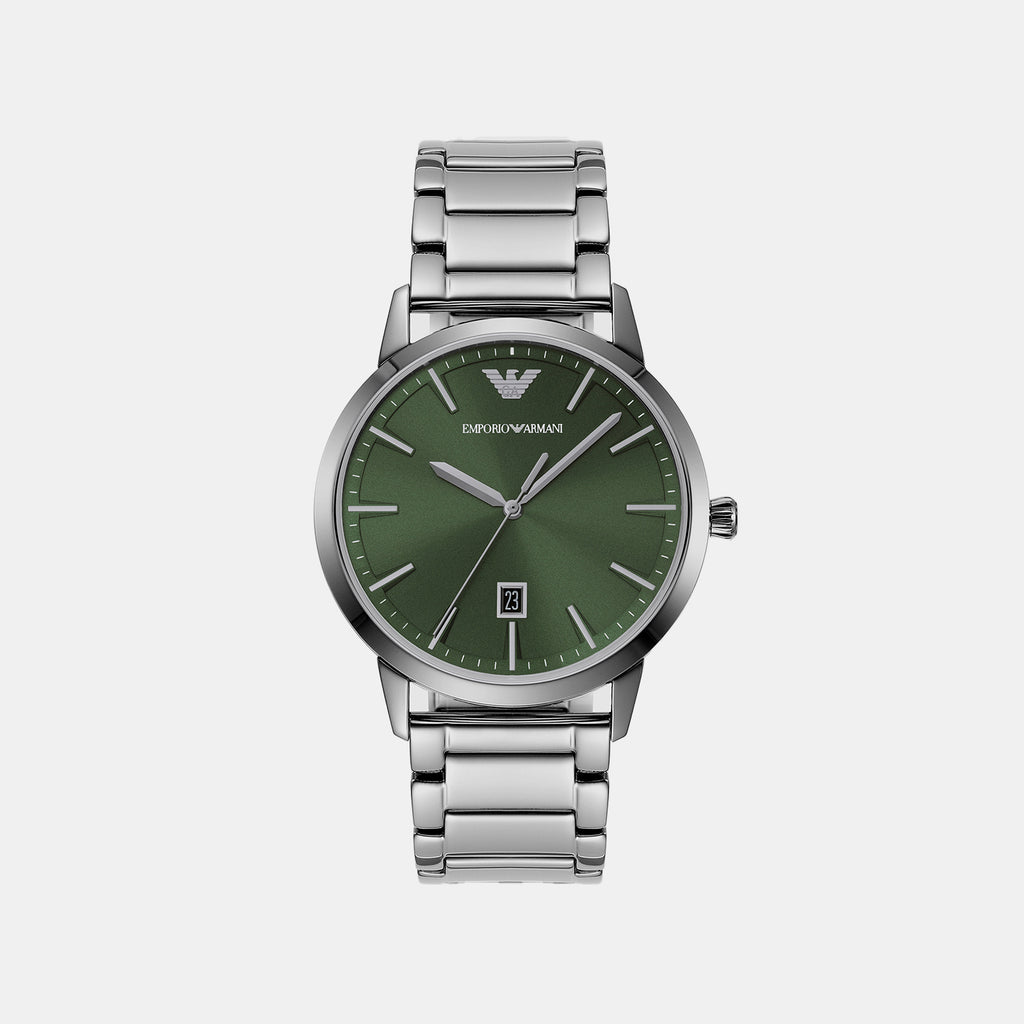 Ruggero Men Quartz Green Dial Analog Stainless Steel Watch AR11575