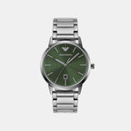 Ruggero Men Quartz Green Dial Analog Stainless Steel Watch AR11575