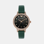 Cleo Women Quartz Green Dial Analog Leather Watch AR11577