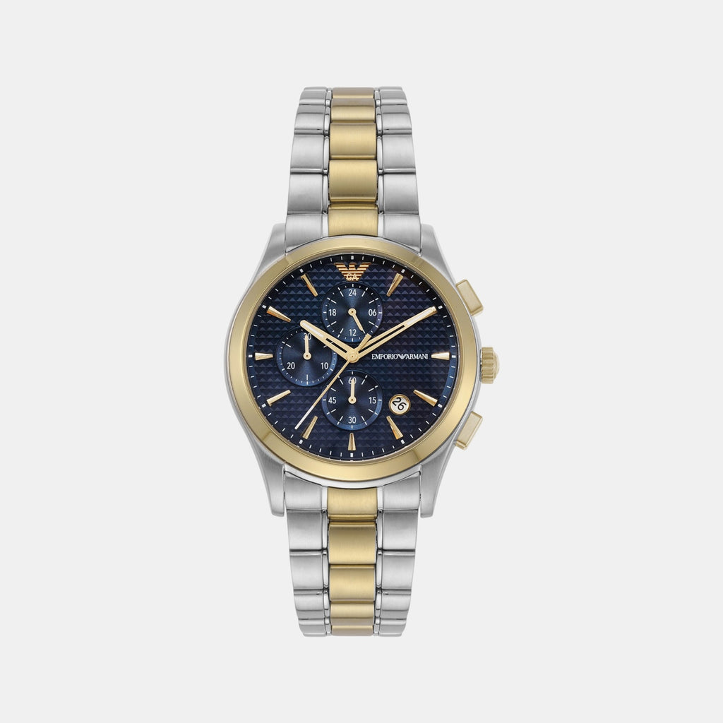 Paolo Men Quartz Black Dial Chronograph Stainless Steel Watch AR11579