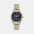 Paolo Men Quartz Black Dial Chronograph Stainless Steel Watch AR11579