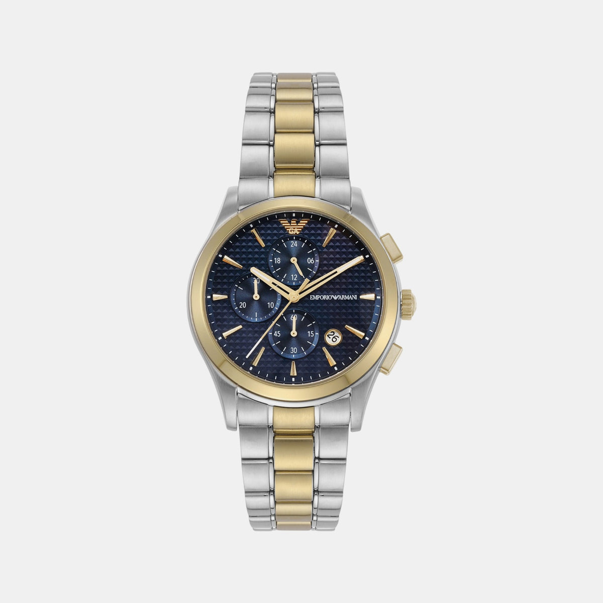 Paolo Men Quartz Navy Dial Chronograph Stainless Steel Watch AR11579