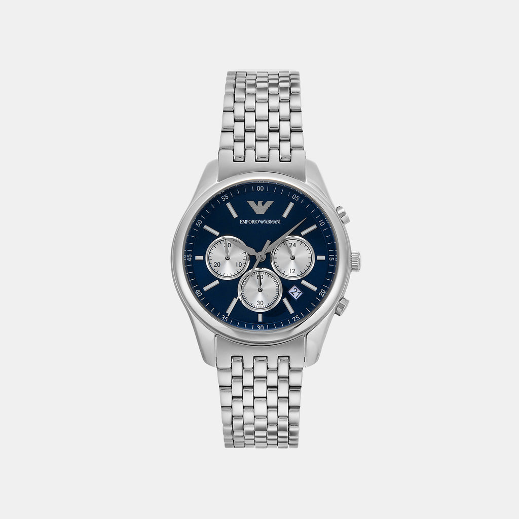 Antonio Men Quartz Blue Dial Chronograph Stainless Steel Watch AR11582