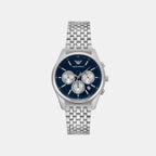 Antonio Men Quartz Blue Dial Chronograph Stainless Steel Watch AR11582