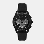 Emporio Armani Round Black Chronograph watch
