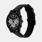 Emporio Armani Men Round Black watch