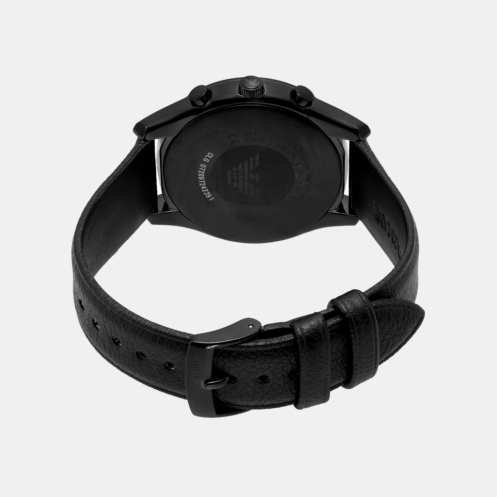 Emporio Armani Leather Black watch