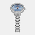 Women Quartz Blue Dial Analog Stainless Steel Watch AR11585