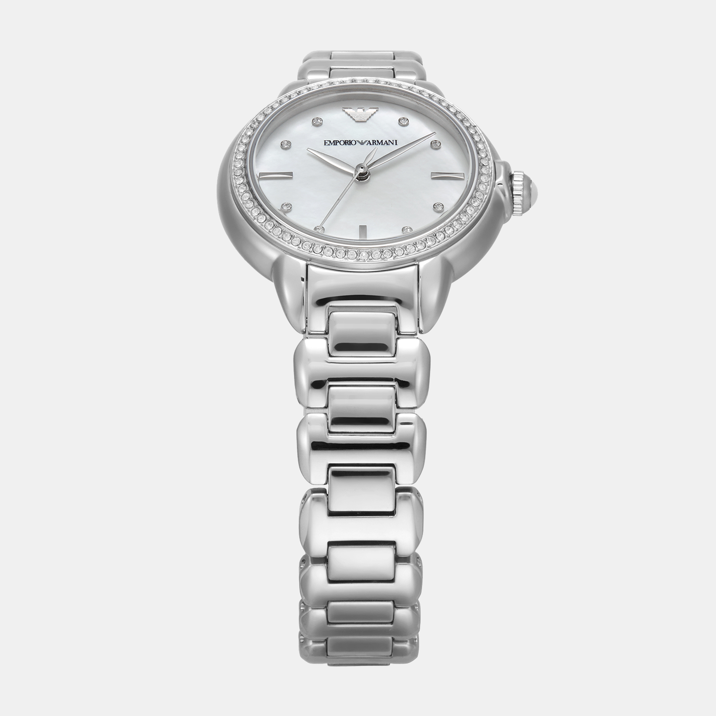 Women Quartz Mother Of Pearl Dial Analog Stainless Steel Watch AR11596