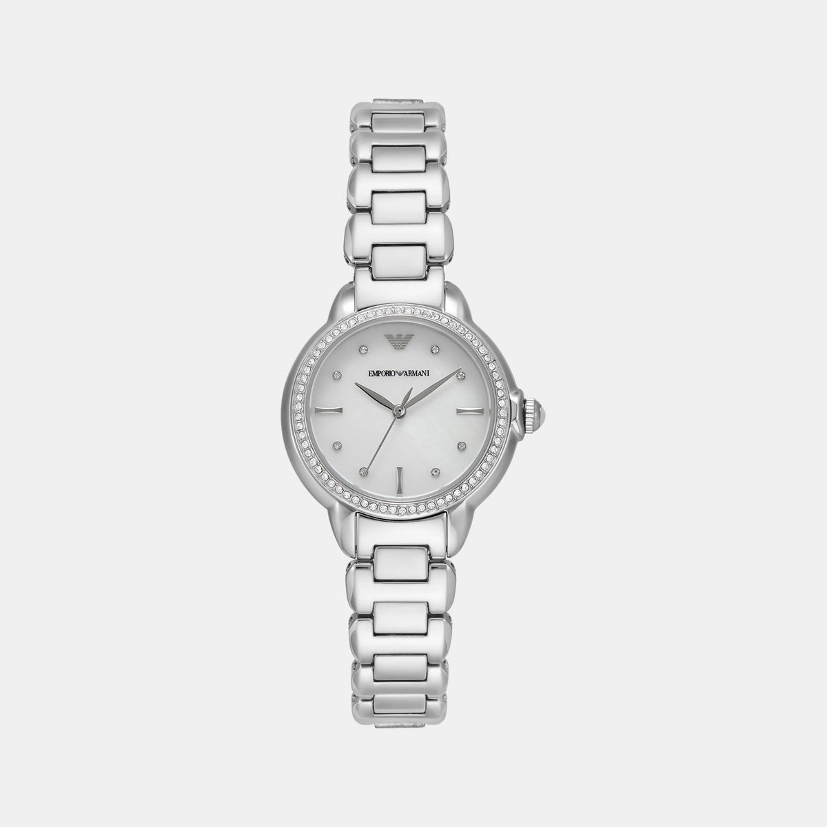 Mia Women Quartz Mother Of Pearl Dial Analog Stainless Steel Watch AR11596