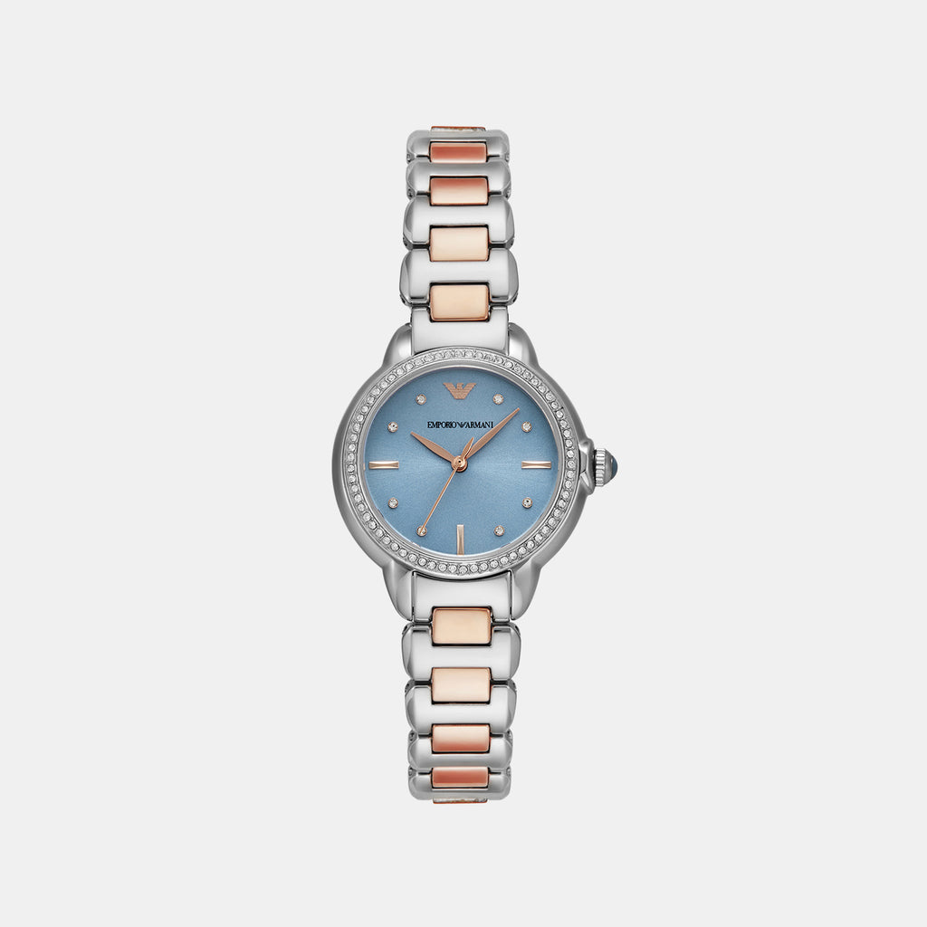 Mia Women Quartz Blue Dial Analog Stainless Steel Watch AR11597