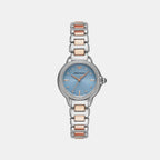 Mia Women Quartz Blue Dial Analog Stainless Steel Watch AR11597
