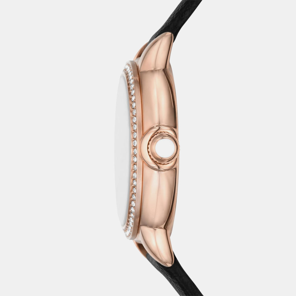 Mia Women Quartz Mother Of Pearl Dial Analog Leather Watch AR11598