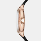 Mia Women Quartz Mother Of Pearl Dial Analog Leather Watch AR11598
