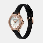 Mia Women Quartz Mother Of Pearl Dial Analog Leather Watch AR11598