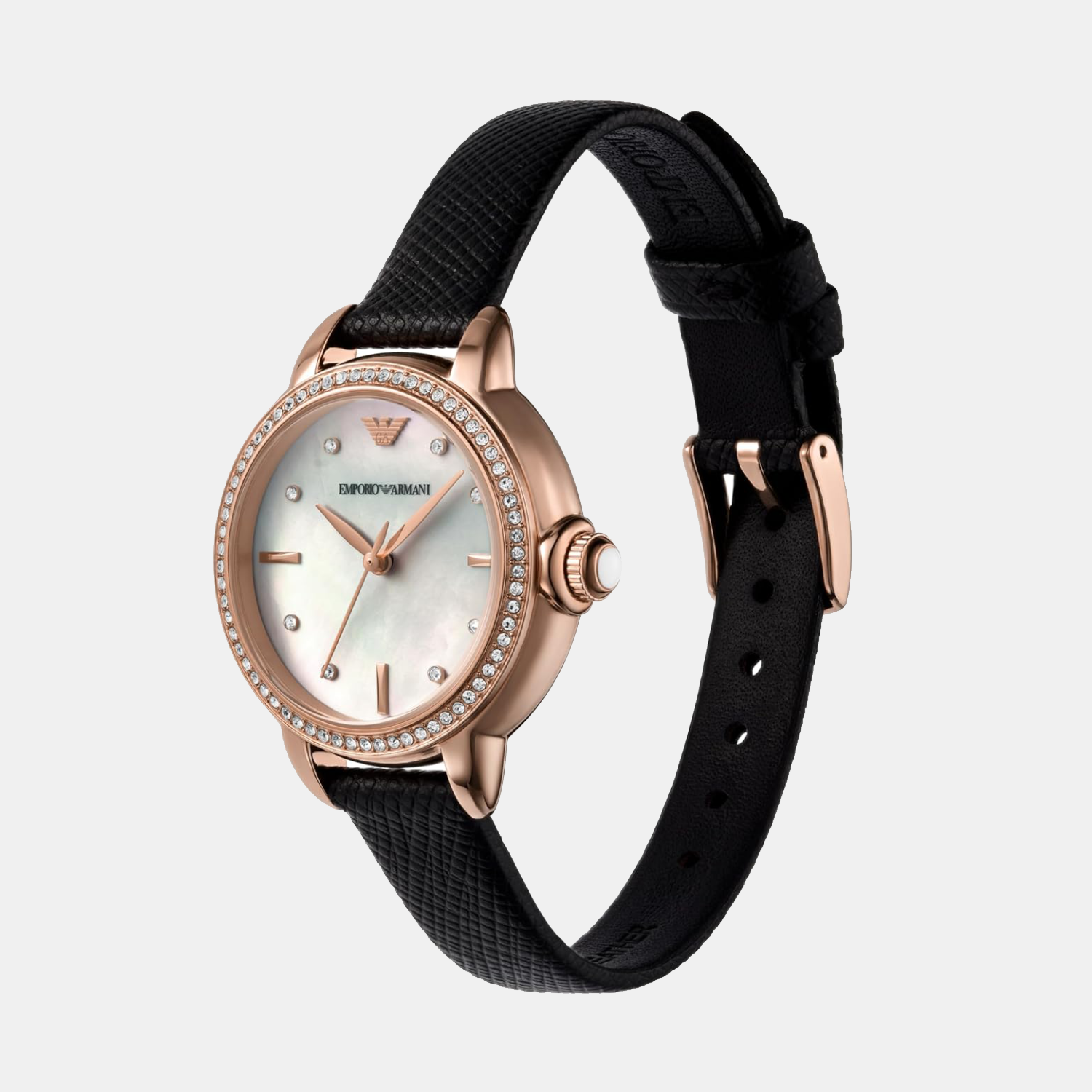 Mia Women Quartz Mother Of Pearl Dial Analog Leather Watch AR11598