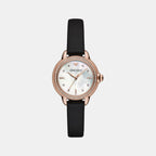 Mia Women Quartz Mother Of Pearl Dial Analog Leather Watch AR11598