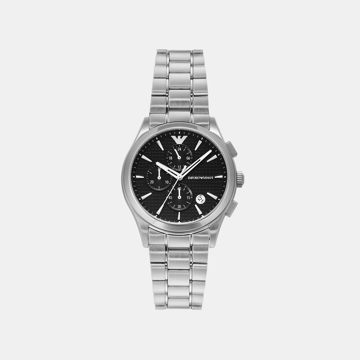 Paolo Men Quartz Black Dial Chronograph Stainless Steel Watch AR11602