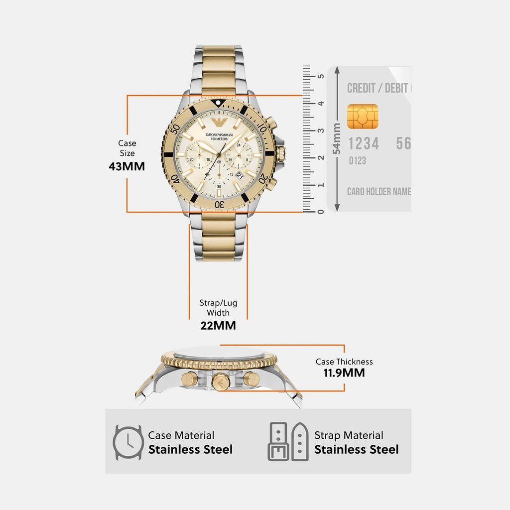 Emporio Armani Round Quartz Chronograph Men watch