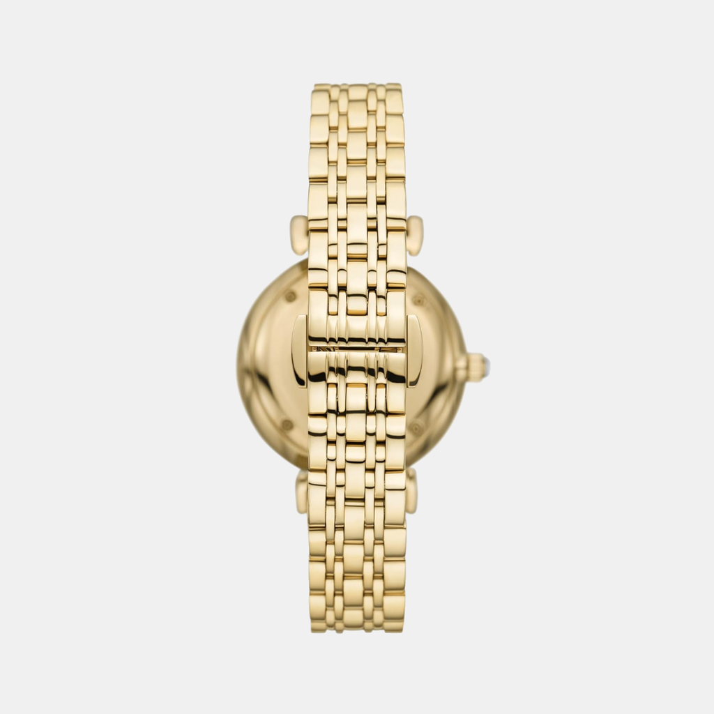Cleo Women Quartz Cream Dial Analog Stainless Steel Watch AR11608