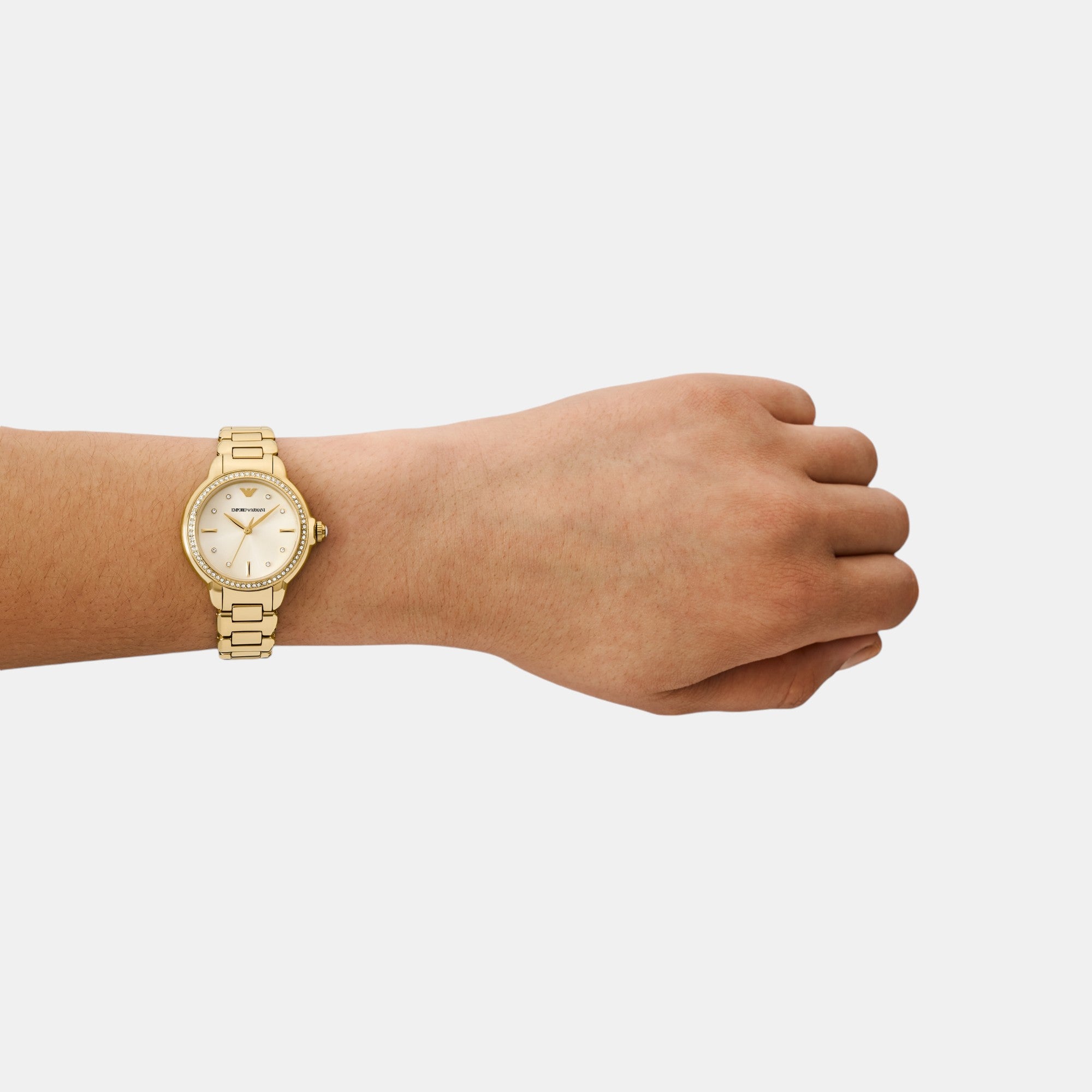 Mia Women Quartz Cream Dial Analog Stainless Steel Watch AR11609