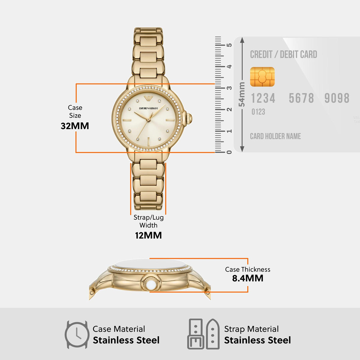 Mia Women Quartz Cream Dial Analog Stainless Steel Watch AR11609