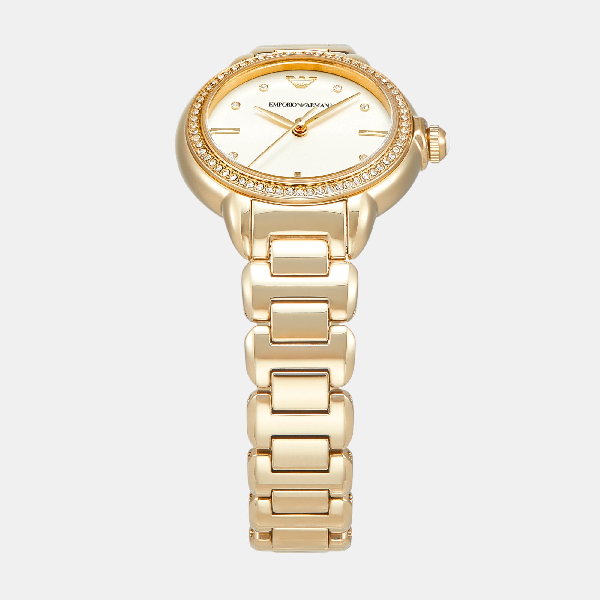 Mia Women Quartz Cream Dial Analog Stainless Steel Watch AR11609