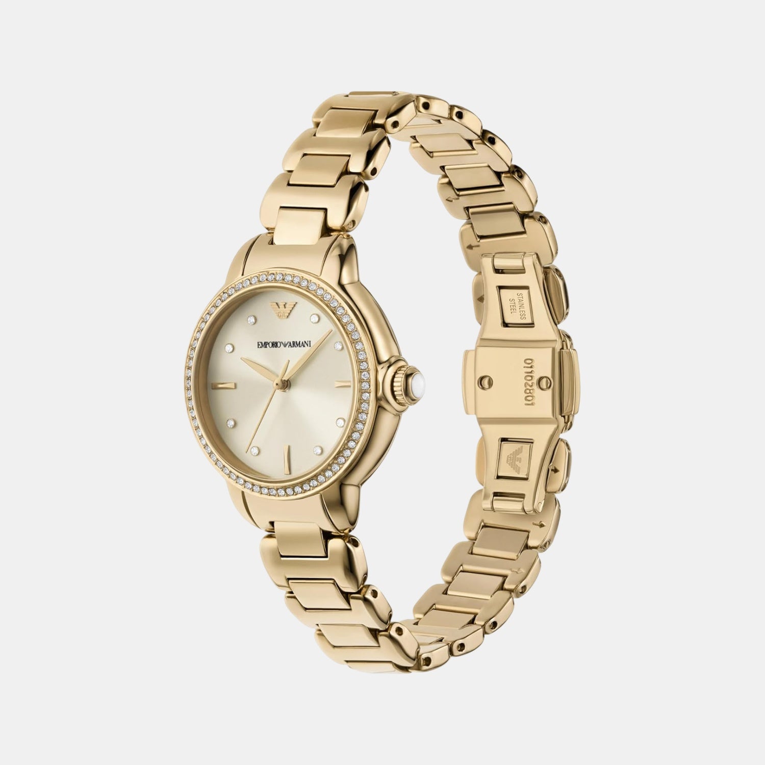 Mia Women Quartz Cream Dial Analog Stainless Steel Watch AR11609