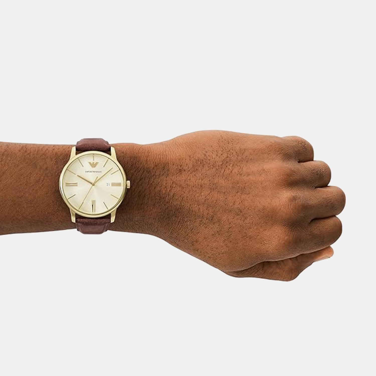 Minimalist Men Quartz Cream Dial Analog Leather Watch AR11610