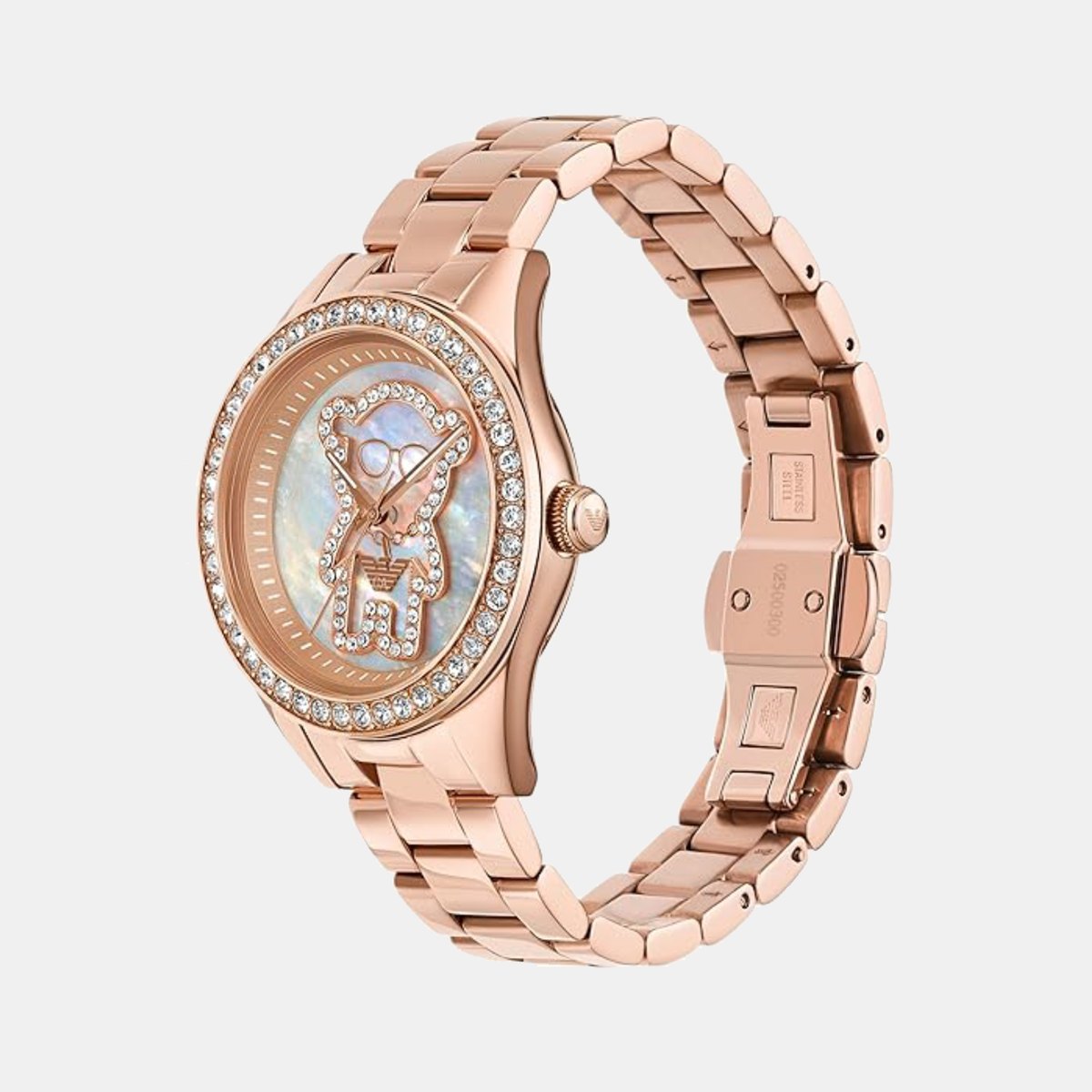 Women Quartz Mother Of Pearl Dial Analog Stainless Steel Watch AR11613