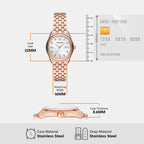 Na Women Quartz White Mother Of Pearl Dial Analog Stainless Steel Watch AR11615