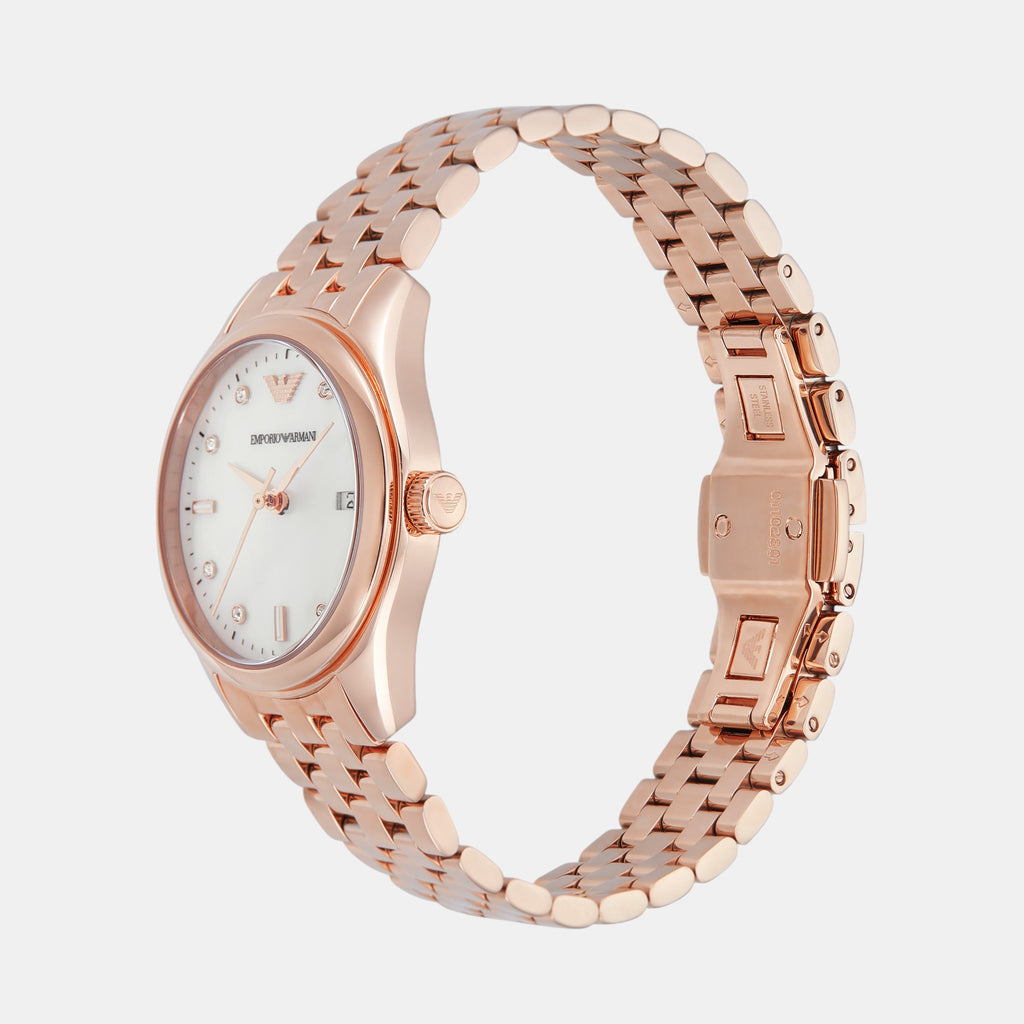 Emporio Armani Stainless Steel White Mother Of Pearl watch