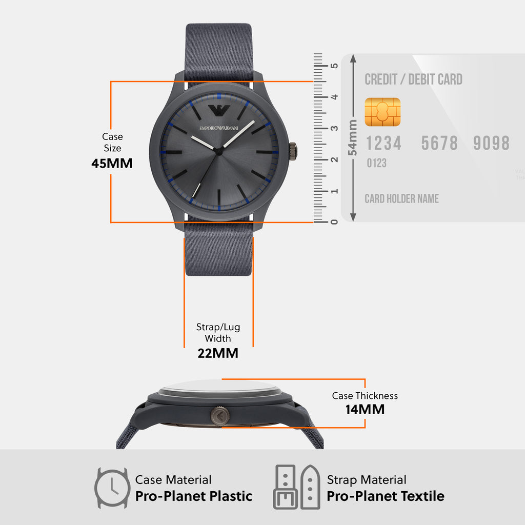 Emporio Armani 45 mm Gray Quartz watch