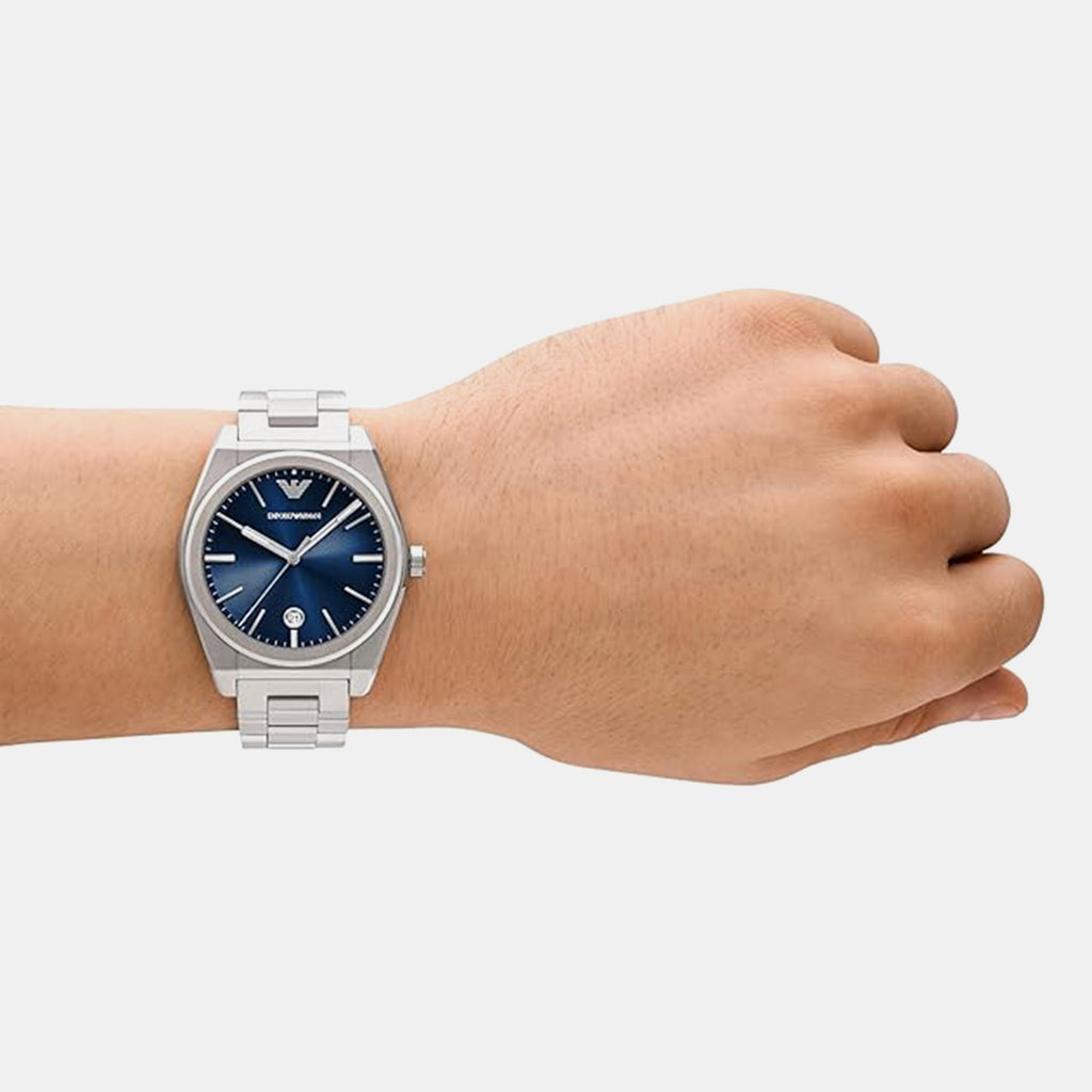Federico Men Quartz Blue Dial Analog Stainless Steel Watch AR11620
