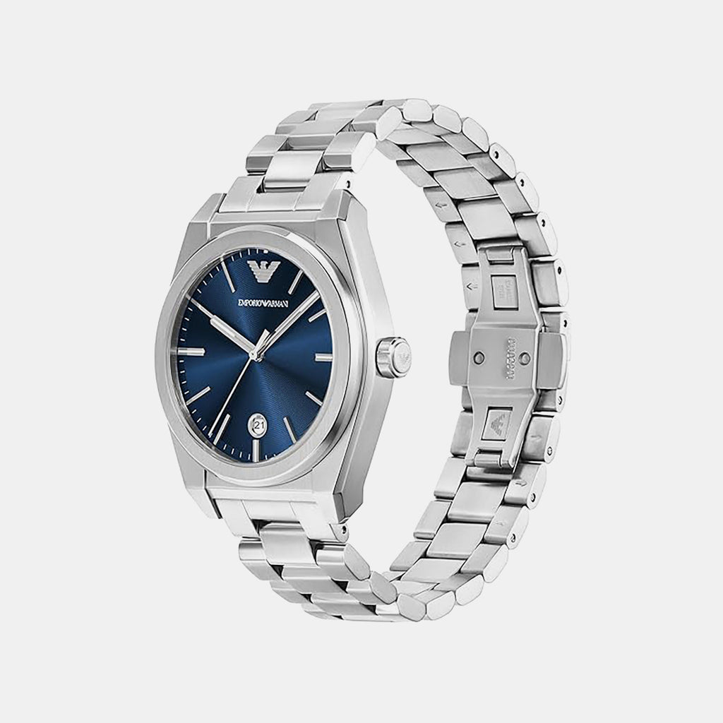 Federico Men Quartz Blue Dial Analog Stainless Steel Watch AR11620