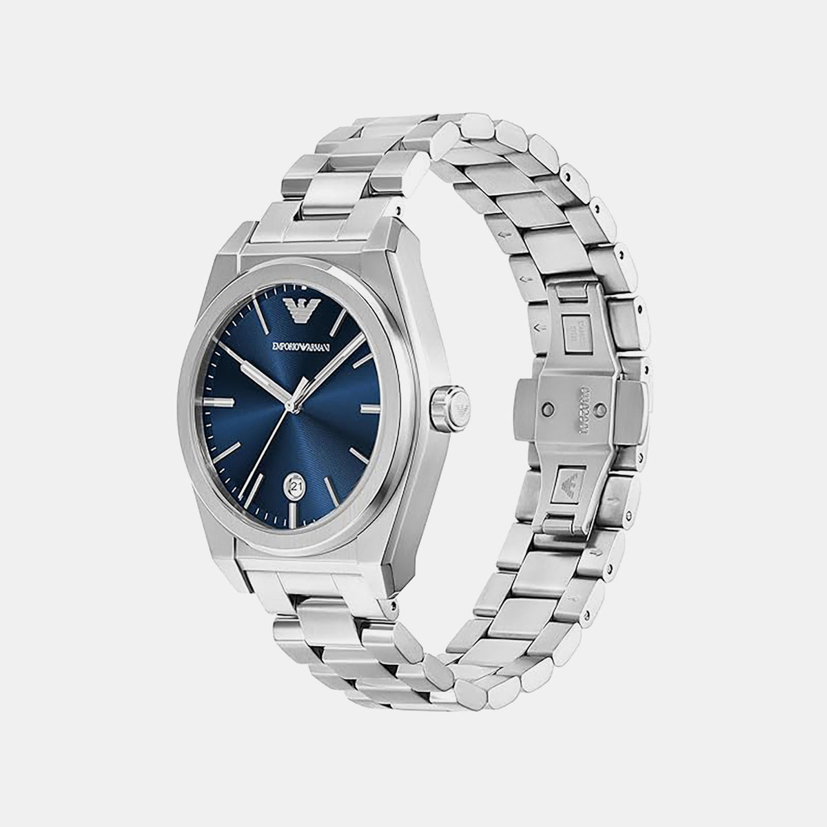 Federico Men Quartz Blue Dial Analog Stainless Steel Watch AR11620