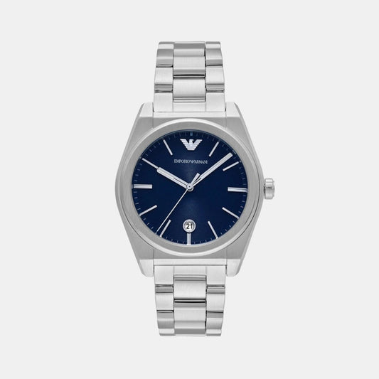 Men Quartz Blue Dial Analog Stainless Steel Watch AR11620