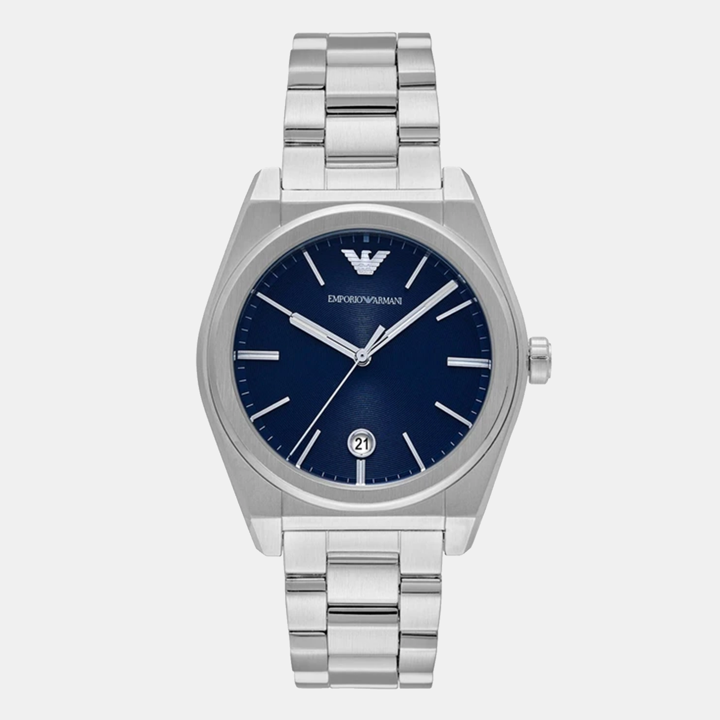 Men Quartz Blue Dial Analog Stainless Steel Watch AR11620