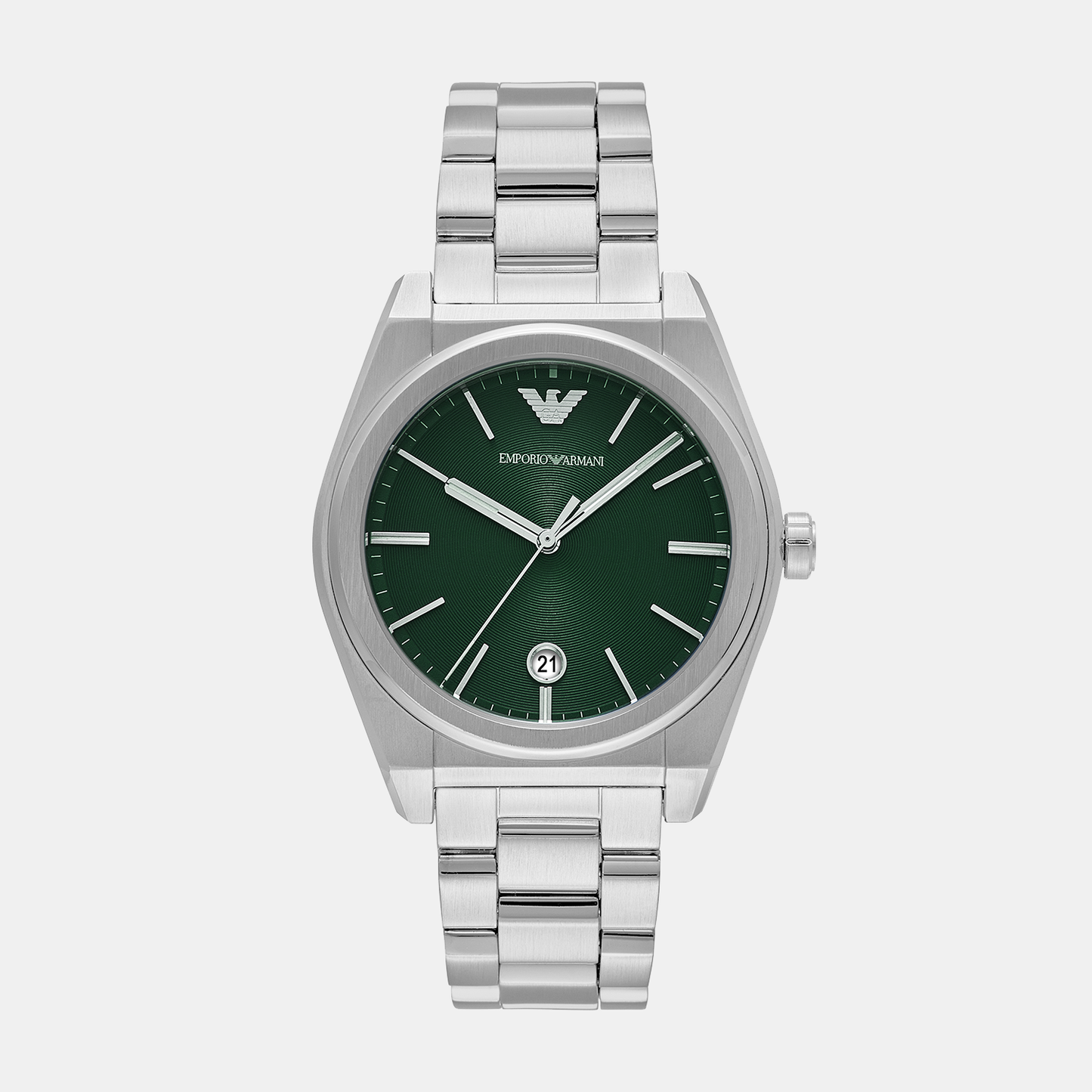 Men Quartz Green Dial Analog Stainless Steel Watch AR11621