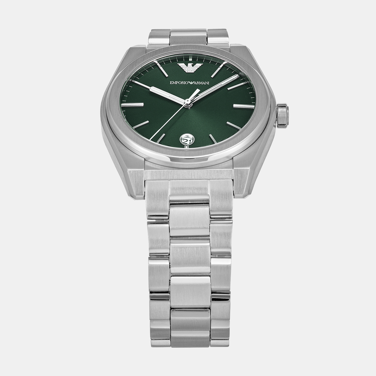 Men Quartz Green Dial Analog Stainless Steel Watch AR11621