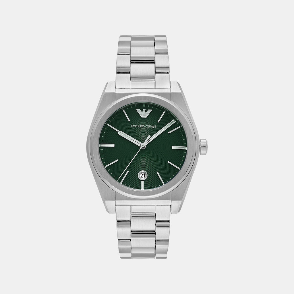 Federico Men Quartz Green Dial Analog Stainless Steel Watch AR11621