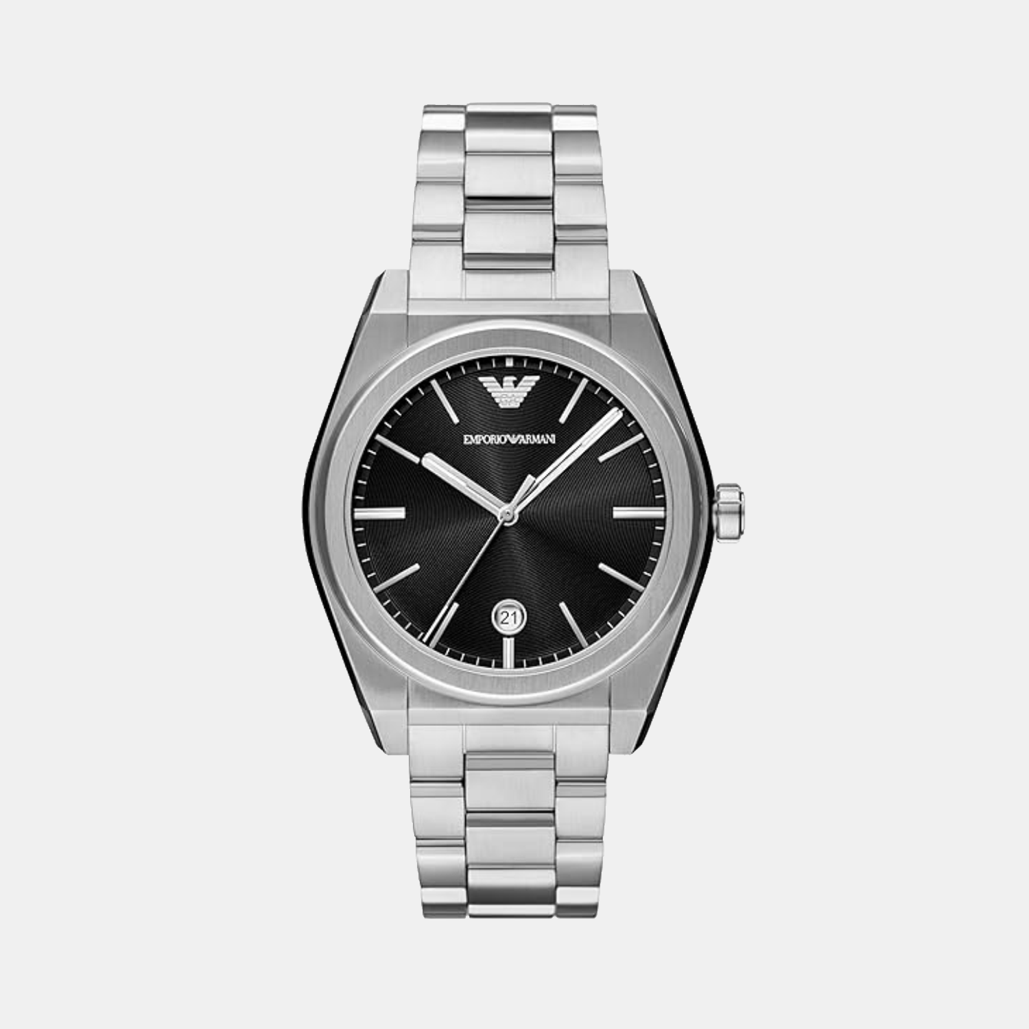 Na Men Quartz Black Dial Analog Stainless Steel Watch AR11622