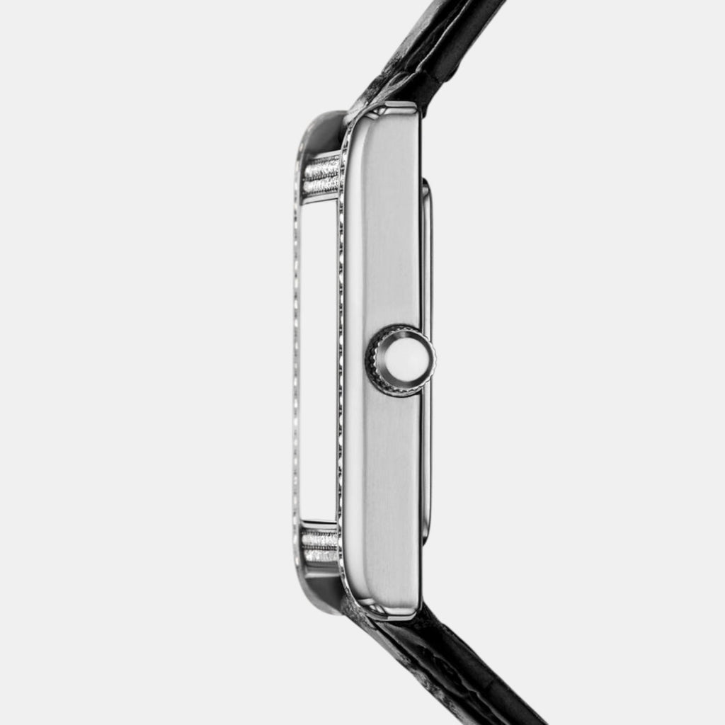 Women Quartz Silver Dial Analog Leather Watch AR11623