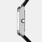 Women Quartz Silver Dial Analog Leather Watch AR11623